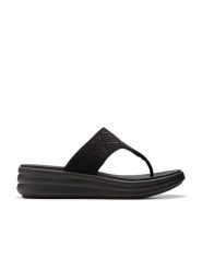 Clarks Japonki "Drift Way" w kolorze czarnym rozmiar: 37. Czarne klapki damskie Clarks, bez wzorów, z tworzywa sztucznego, z otwartym noskiem, bez obcasa, bez zapięcia. Za 149.45 zł.