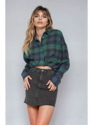 Monki Spódnica dżinsowa w kolorze antracytowym rozmiar: 34. Czarne spódnice damskie Monki, bez wzorów, klasyczne, mini. Za 39.99 zł.