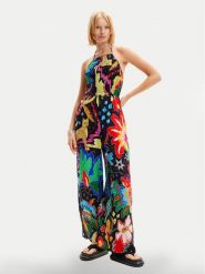 Desigual Kombinezon Jungle 24SWMW06 Kolorowy Relaxed Fit. Sukienki damskie Desigual, bez wzorów, z wiskozy, bez ramiączek. Za 269.99 zł.