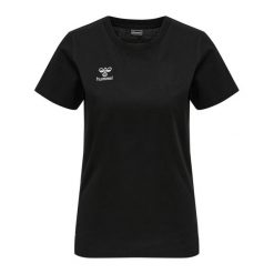Damska bawełniana koszulka Hummel Move Grid. Czarne bluzki damskie Hummel, s, bez wzorów, z bawełny, sportowe, bez kołnierzyka, bez ramiączek. Za 150.00 zł.