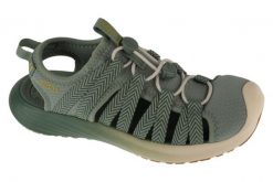 Sandały damskie, Whisper Lite. Zielone sandały damskie Keen, bez wzorów, z materiału, bez obcasa, bez zapięcia. Za 449.99 zł.