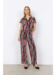 Soyaconcept Bluzka "Cammi" w kolorze czerwono-czarnym rozmiar: XL. Czarne bluzki damskie Soyaconcept, s, bez wzorów, z wiskozy, klasyczne, bez kołnierzyka, bez ramiączek. Za 100.75 zł.