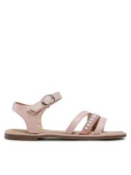 Nelli Blu Sandały CS2806-14 Różowy. Czerwone sandały dziewczęce Nelli Blu, ze skóry, bez obcasa, bez zapięcia. Za 89.99 zł.