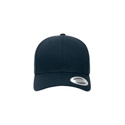 Bawełniana czapka Flexfit Retro. Niebieskie czapki z daszkiem damskie FLEXFIT, bez wzorów, z bawełny. Za 134.00 zł.