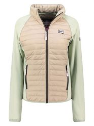 Geographical Norway Kurtka funkcyjna w kolorze beżowo-zielonym rozmiar: M. Brązowe kurtki sportowe damskie Geographical Norway, m, bez wzorów, bez kaptura. Za 156.24 zł.