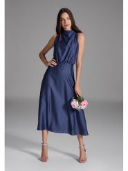 SWING Sukienka w kolorze granatowym rozmiar: 36. Niebieskie sukienki damskie Swing, bez wzorów, bez ramiączek. Za 295.99 zł.