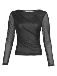 MOSS COPENHAGEN Bluzka w kolorze czarnym rozmiar: XS/S. Czarne bluzki damskie Moss Copenhagen, s, bez wzorów, bez kołnierzyka, bez ramiączek. Za 65.07 zł.