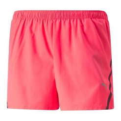 Spodenki treningowe damskie PUMA Run Ultraweave S Woven 3". Czerwone spodenki sportowe damskie Puma, s, bez wzorów, z materiału, do biegania. Za 89.99 zł.