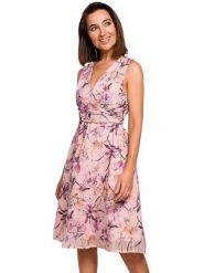 Stylove Sukienka w kolorze jasnoróżowym ze wzorem rozmiar: M. Różowe sukienki damskie Stylove, bez wzorów, bez ramiączek. Za 311.12 zł.