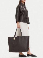 GINO ROSSI Torebka CEO-MAYA-KY176 Brązowy ciemny. Brązowe shopper bag Gino Rossi, ze skóry, bez dodatków. Za 329.99 zł.