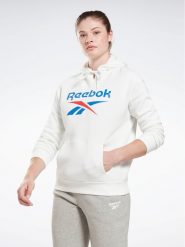 Reebok Bluza Identity Big Logo H54749 Biały Loose Fit. Białe bluzy damskie Reebok, m, bez wzorów, z syntetyku, bez kaptura. W wyprzedaży za 129.99 zł.