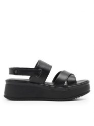 Lasocki Sandały DELEY ARC-4883-09 Czarny. Czarne sandały damskie Lasocki, bez wzorów, ze skóry, bez obcasa, na koturnie, bez zapięcia. Za 159.99 zł.