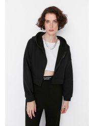 Trendyol Bluza w kolorze czarnym rozmiar: L. Czarne bluzy damskie Trendyol, l, bez wzorów, bez kaptura. Za 65.23 zł.