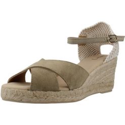 Sandały GEOX D GELSA LOW Zielony. Zielone sandały damskie Geox, bez wzorów, ze skóry, bez obcasa, bez zapięcia. Za 351.99 zł.