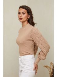 Soft Cashmere Sweter w kolorze jasnobrązowym rozmiar: 38/40. Brązowe swetry klasyczne damskie Soft Cashmere, z kaszmiru, bez kołnierzyka. Za 104.99 zł.
