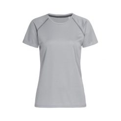 Koszulka Damska Active 140 Team Raglan. Czarne bluzki damskie Stedman, s, bez wzorów, sportowe, bez kołnierzyka, bez ramiączek. Za 51.99 zł.