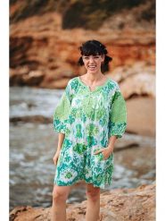 Isla Bonita by SIGRIS Sukienka w kolorze zielonym rozmiar: XL. Zielone sukienki damskie Isla Bonita by SIGRIS, bez wzorów, z bawełny, bez ramiączek. Za 145.60 zł.