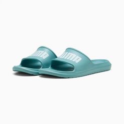 Klapki damskie Puma DIVECAT V2 LITE niebieskie 37482335 r 38. Niebieskie klapki damskie Puma, bez wzorów, z materiału, bez obcasa, bez zapięcia. Za 104.77 zł.