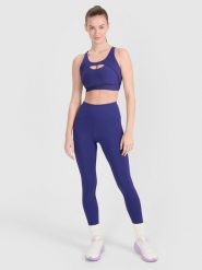 4F Legginsy treningowe z wysokim stanem damskie - granatowe XL. Niebieskie legginsy damskie 4F, s, bez wzorów, z dzianiny. W wyprzedaży za 99.99 zł.