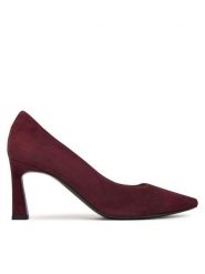 Pollini Szpilki SA10257M0NTA0561 Bordowy. Czerwone szpilki damskie Pollini, bez wzorów, ze skóry, bez obcasa, na szpilce, bez zapięcia. Za 1,279.00 zł.
