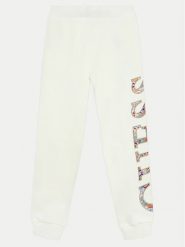 Guess Spodnie dresowe J4BQ11 KAX73 Écru Relaxed Fit. Spodnie dresowe dziewczęce Guess, z aplikacjami, z bawełny. Za 99.99 zł.