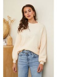 Soft Cashmere Sweter w kolorze beżowym rozmiar: 34/36. Brązowe swetry klasyczne damskie Soft Cashmere, bez kołnierzyka. Za 150.72 zł.