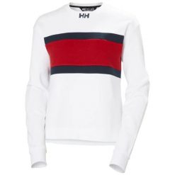 Bluza damska Helly Hansen Salt Crew. Białe bluzy damskie Helly Hansen, bez wzorów, z bawełny, bez kaptura. Za 416.00 zł.