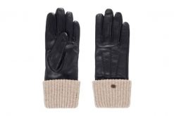 EMU AUSTRALIA W7016 Loch Gloves black/natural, rękawiczki damskie, rozmiar M/L. Czarne rękawiczki damskie EMU Australia, bez wzorów, z dzianiny. Za 529.90 zł.