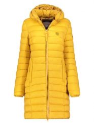 Geographical Norway Płaszcz pikowany "Atikotal" w kolorze żółtym rozmiar: XXL. Żółte płaszcze damskie Geographical Norway, xxl, bez wzorów, bez kaptura. Za 182.29 zł.