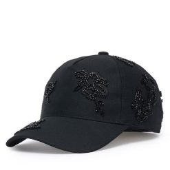 Czapka z daszkiem Liu Jo. Czarne czapki z daszkiem damskie Liu Jo, bez wzorów. Za 299.99 zł.