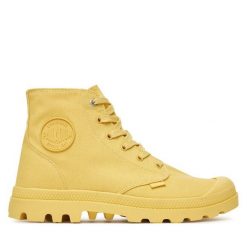Trapery Palladium. Żółte trapery damskie Palladium, bez zapięcia. Za 249.99 zł.