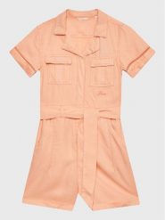 Guess Kombinezon J3GK03 WE8R0 Pomarańczowy Regular Fit. Brązowe sukienki dziewczęce Guess, z aplikacjami, z lyocellu, bez ramiączek. Za 219.99 zł.