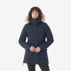 Parka turystyczna damska zimowa Quechua NH900 -20°C wodoodporna. Niebieskie parki damskie QUECHUA, na zimę, m, z syntetyku, bez kaptura. Za 499.99 zł.
