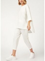 Milan Kiss Bluzka w kolorze kremowym rozmiar: XL. Brązowe bluzki damskie Milan Kiss, xl, bez wzorów, bez kołnierzyka, bez ramiączek. Za 173.99 zł.