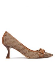 Guess Czółenka FLFAN2 FAL08 Beżowy ciemny. Brązowe czółenka damskie Guess, z aplikacjami, z materiału, bez obcasa. Za 544.99 zł.