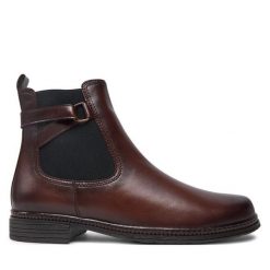 Botki Gabor. Brązowe botki damskie Gabor, bez obcasa, na płaskiej podeszwie, bez zapięcia. Za 579.99 zł.