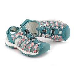 Sandały turystyczne damskie z zakrytym noskiem Alpine Pro Awede. Niebieskie sandały damskie Alpine Pro, bez wzorów, bez obcasa, bez zapięcia. W wyprzedaży za 179.00 zł.