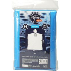 Płaszcz przeciwdeszczowy 100x124cm. Niebieskie płaszcze damskie Koopman, uniwersalny, bez wzorów, bez kaptura. Za 6.98 zł.