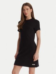 Guess Sukienka codzienna V6GK07 K3002 Czarny Regular Fit. Czarne sukienki damskie Guess, z aplikacjami, z syntetyku, bez ramiączek. Za 379.99 zł.