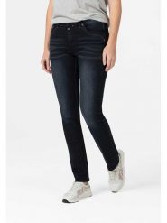 Timezone Dżinsy "Tahila" - Slim fit - w kolorze granatowym rozmiar: W28/L30. Niebieskie jeansy damskie Timezone. Za 136.13 zł.