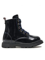 Tommy Hilfiger Kozaki Lace-Up Bootie T1A5-33564-1237 M Granatowy. Niebieskie kozaki dziewczęce Tommy Hilfiger, bez wzorów, ze skóry, bez obcasa, bez zapięcia. Za 339.99 zł.