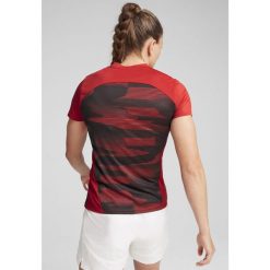 Damska koszulka przedmeczowa z krótkim rękawem AC Milan PUMA. Czarne bluzki damskie Puma, m, bez wzorów, bez kołnierzyka, bez ramiączek. W wyprzedaży za 199.00 zł.