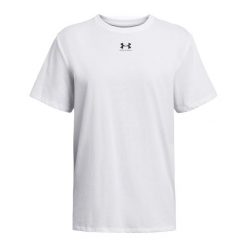 Koszulka damska Under Armour Campus Oversize. Białe bluzki damskie Under Armour, l, bez wzorów, sportowe, bez kołnierzyka, bez ramiączek. Za 97.99 zł.