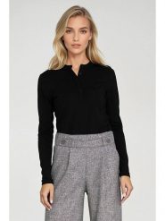 Nife Bluzka w kolorze czarnym rozmiar: 40. Czarne bluzki damskie Nife, bez wzorów, bez kołnierzyka, bez ramiączek. Za 161.34 zł.