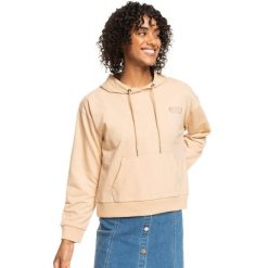 Bluza turystyczna damska Roxy Afternoon Hike. Brązowe bluzy damskie Roxy, bez wzorów, z bawełny, z kapturem. W wyprzedaży za 145.00 zł.