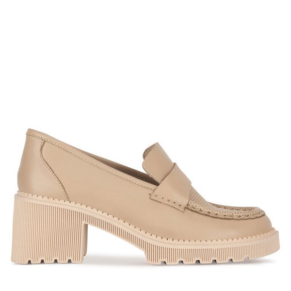 Półbuty Lasocki. Brązowe czółenka damskie Lasocki, bez wzorów, bez obcasa, na obcasie, bez zapięcia. Za 229.99 zł.