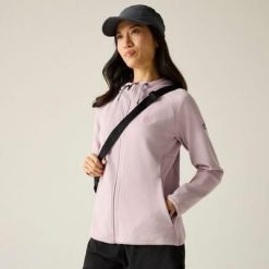 Damska bluza polarowa Nayna z kapturem i zamkiem błyskawicznym. Czerwone bluzy damskie Regatta, bez wzorów, z bawełny, z kapturem. W wyprzedaży za 229.99 zł.