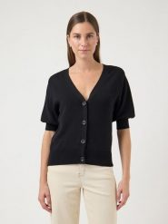 YAS Kardigan w kolorze czarnym rozmiar: L. Czarne kardigany damskie YAS, l, bez wzorów, z wiskozy. Za 131.43 zł.