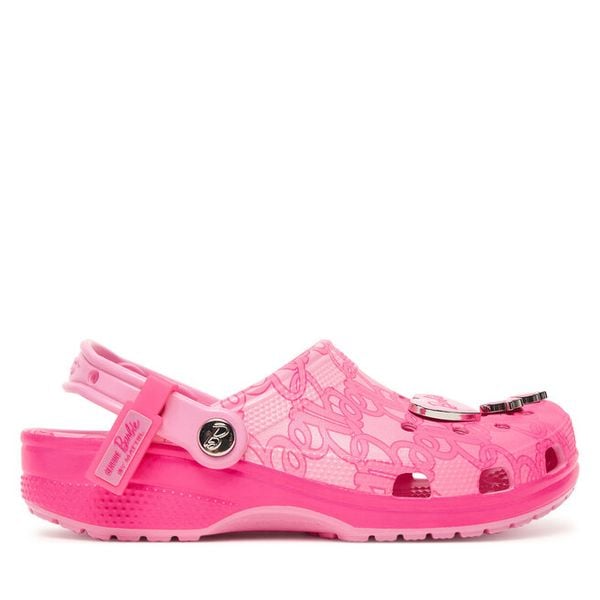 Klapki Crocs. Czerwone klapki damskie Crocs, bez wzorów, bez obcasa, bez zapięcia. Za 309.99 zł.