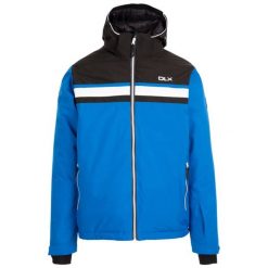 Kurtka narciarska 4090 DLX - wodoodporna, z odpinanym kapturem. Niebieskie kurtki damskie DLX, m, bez wzorów, z poliesteru. Za 605.99 zł.